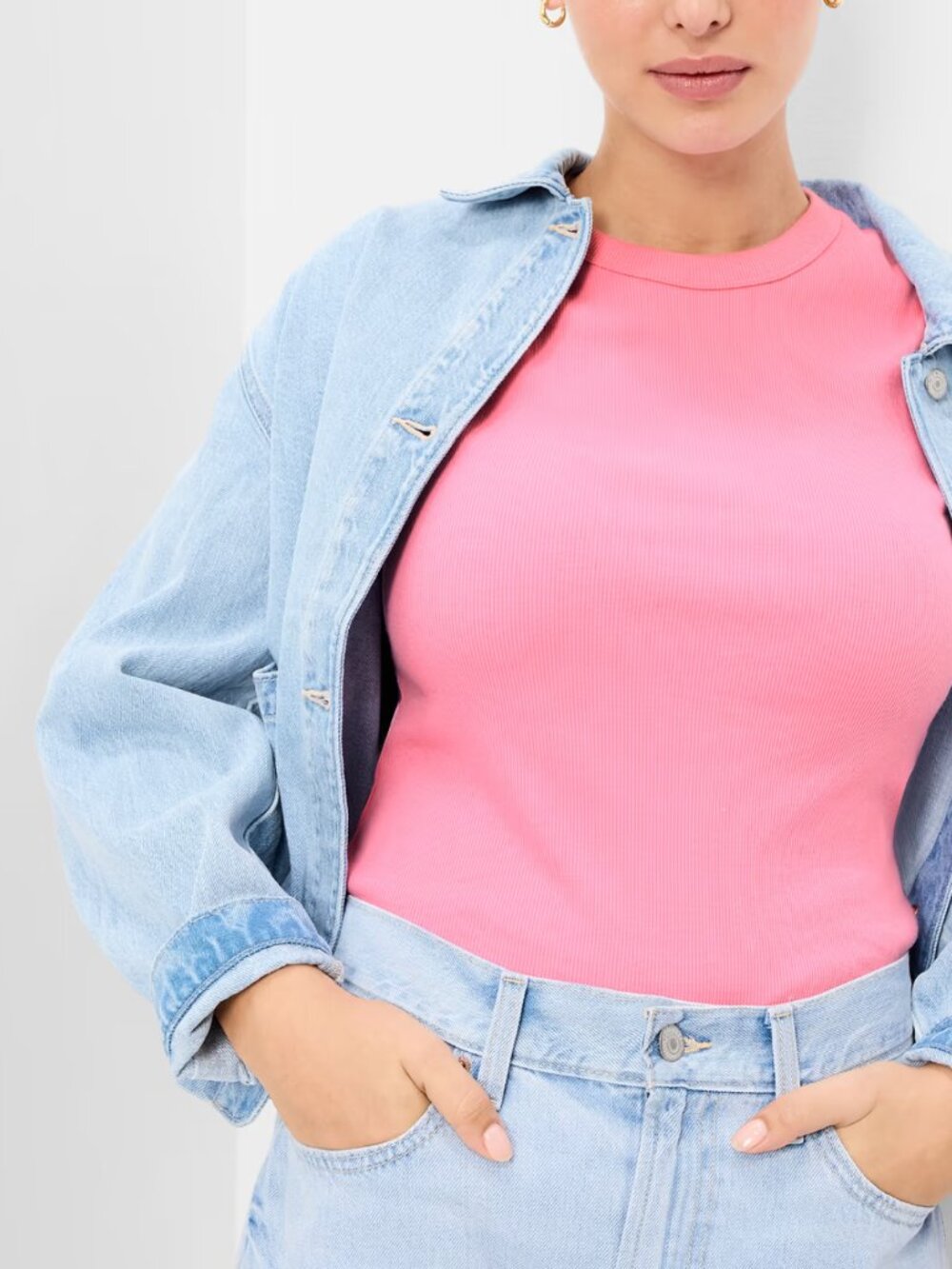 Snug Crop Ribbed T-Shirt - Picture 5 of 5